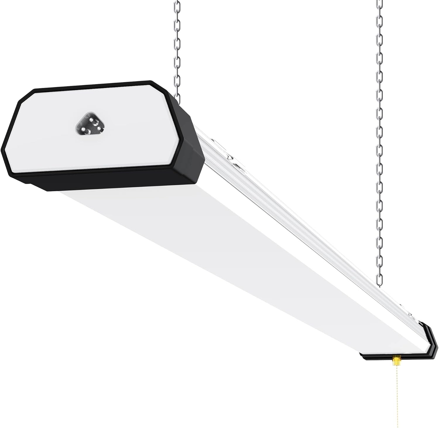 Linkable LED Shop Light ETL Listed 100W 13,000 LM 5000K Utility LED Ceiling Lights for Garage, 3.6FT Plug in Integrated Fixture with On/Off Pull Chain for Workshop, Basements, Hanging or Flushmount