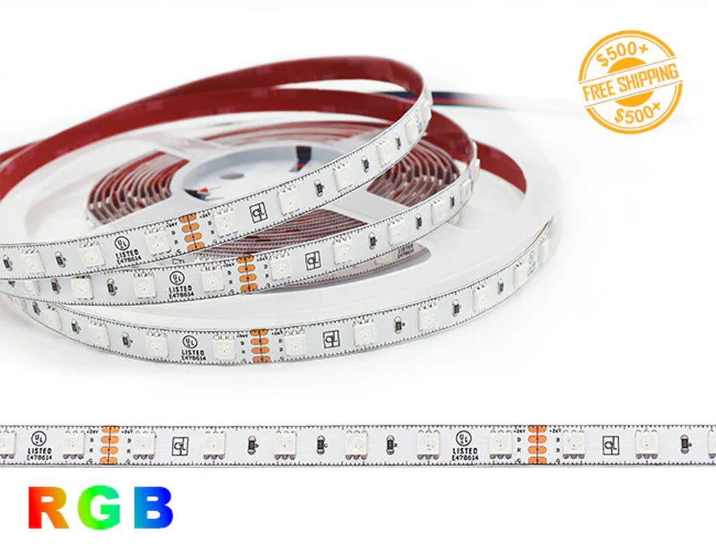 RGB LED Strip Light - Color-Changing LED Tape Light - High Bright - 24V - IP20